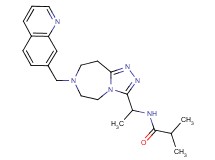 2-methyl-N-{1-[7-(7-quinolinylmethyl)-6,7,8,9-tetrahydro-5H-[1,2,4]triazolo[4,3-d][1,4]diazepin-3-yl]ethyl}propanamide