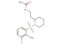 N-(2-{1-[(3-chloro-2-methylphenyl)sulfonyl]-2-piperidinyl}ethyl)acetamide