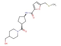 N-((1R*,3S*)-3-{[4-(hydroxymethyl)-1-piperidinyl]carbonyl}cyclopentyl)-5-[(methylthio)methyl]-2-furamide