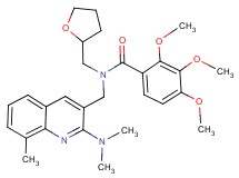 N-{[2-(dimethylamino)-8-methyl-3-quinolinyl]methyl}-2,3,4-trimethoxy-N-(tetrahydro-2-furanylmethyl)benzamide