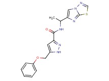 N-(1-imidazo[2,1-b][1,3,4]thiadiazol-6-ylethyl)-5-(phenoxymethyl)-1H-pyrazole-3-carboxamide