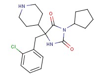 5-(2-chlorobenzyl)-3-cyclopentyl-5-piperidin-4-ylimidazolidine-2,4-dione