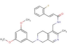 (2E)-N-{[7-(3,5-dimethoxybenzyl)-3-methyl-5,6,7,8-tetrahydro-2,7-naphthyridin-4-yl]methyl}-3-(2-fluorophenyl)acrylamide