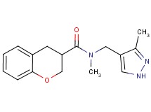 N-methyl-N-[(3-methyl-1H-pyrazol-4-yl)methyl]chromane-3-carboxamide