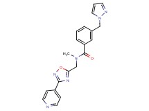 N-methyl-3-(1H-pyrazol-1-ylmethyl)-N-{[3-(4-pyridinyl)-1,2,4-oxadiazol-5-yl]methyl}benzamide