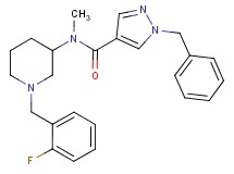 1-benzyl-N-[1-(2-fluorobenzyl)-3-piperidinyl]-N-methyl-1H-pyrazole-4-carboxamide