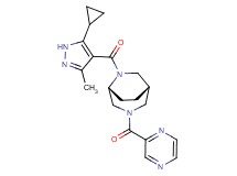(1S*,5R*)-6-[(5-cyclopropyl-3-methyl-1H-pyrazol-4-yl)carbonyl]-3-(pyrazin-2-ylcarbonyl)-3,6-diazabicyclo[3.2.2]nonane