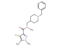 N-[(1-benzyl-4-piperidinyl)methyl]-4-chloro-N,1,5-trimethyl-1H-pyrazole-3-carboxamide
