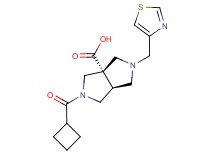 (3aS*,6aS*)-2-(cyclobutylcarbonyl)-5-(1,3-thiazol-4-ylmethyl)hexahydropyrrolo[3,4-c]pyrrole-3a(1H)-carboxylic acid