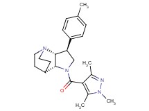 (2R*,3S*,6R*)-3-(4-methylphenyl)-5-[(1,3,5-trimethyl-1H-pyrazol-4-yl)carbonyl]-1,5-diazatricyclo[5.2.2.0~2,6~]undecane