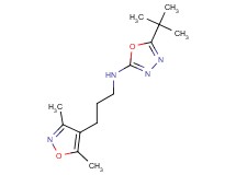 5-tert-butyl-N-[3-(3,5-dimethylisoxazol-4-yl)propyl]-1,3,4-oxadiazol-2-amine