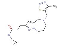 N-cyclopropyl-3-{5-[(4-methyl-1,2,3-thiadiazol-5-yl)methyl]-5,6,7,8-tetrahydro-4H-pyrazolo[1,5-a][1,4]diazepin-2-yl}propanamide
