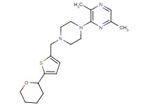 2,5-dimethyl-3-(4-{[5-(tetrahydro-2H-pyran-2-yl)-2-thienyl]methyl}piperazin-1-yl)pyrazine