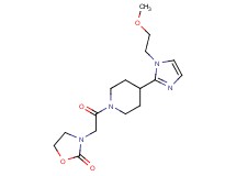 3-(2-{4-[1-(2-methoxyethyl)-1H-imidazol-2-yl]piperidin-1-yl}-2-oxoethyl)-1,3-oxazolidin-2-one