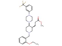 methyl 3-((3S*,4R*)-1-(2-ethoxybenzyl)-4-{4-[3-(trifluoromethyl)phenyl]-1-piperazinyl}-3-piperidinyl)propanoate
