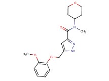 5-[(2-methoxyphenoxy)methyl]-N-methyl-N-(tetrahydro-2H-pyran-4-yl)-1H-pyrazole-3-carboxamide