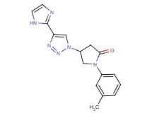 4-[4-(1H-imidazol-2-yl)-1H-1,2,3-triazol-1-yl]-1-(3-methylphenyl)pyrrolidin-2-one