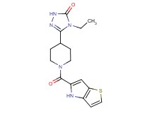4-ethyl-5-[1-(4H-thieno[3,2-b]pyrrol-5-ylcarbonyl)piperidin-4-yl]-2,4-dihydro-3H-1,2,4-triazol-3-one