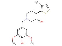 (3S*,4R*)-1-(4-hydroxy-3,5-dimethoxybenzyl)-4-(3-methyl-2-thienyl)piperidin-3-ol