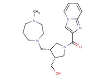 {(3R*,4R*)-1-(imidazo[1,2-a]pyridin-2-ylcarbonyl)-4-[(4-methyl-1,4-diazepan-1-yl)methyl]pyrrolidin-3-yl}methanol