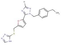1-(4-ethylbenzyl)-5-{5-[(4H-1,2,4-triazol-3-ylthio)methyl]-2-furyl}-1H-1,2,4-triazole