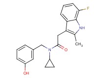N-cyclopropyl-2-(7-fluoro-2-methyl-1H-indol-3-yl)-N-(3-hydroxybenzyl)acetamide