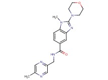 1-methyl-N-[(5-methyl-2-pyrazinyl)methyl]-2-(4-morpholinyl)-1H-benzimidazole-5-carboxamide