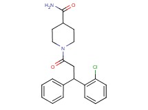 1-[3-(2-chlorophenyl)-3-phenylpropanoyl]-4-piperidinecarboxamide