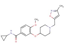 N-cyclopropyl-4-methoxy-3-({1-[(3-methylisoxazol-5-yl)methyl]piperidin-4-yl}oxy)benzamide