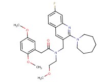 N-{[2-(1-azepanyl)-7-fluoro-3-quinolinyl]methyl}-2-(2,5-dimethoxyphenyl)-N-(2-methoxyethyl)acetamide
