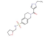 2-[(1-ethyl-1H-pyrazol-4-yl)carbonyl]-N-(tetrahydrofuran-2-ylmethyl)-1,2,3,4-tetrahydroisoquinoline-6-sulfonamide