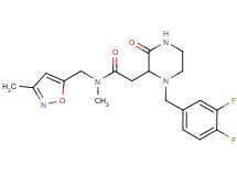 2-[1-(3,4-difluorobenzyl)-3-oxo-2-piperazinyl]-N-methyl-N-[(3-methyl-5-isoxazolyl)methyl]acetamide