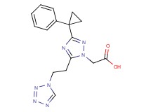 {3-(1-phenylcyclopropyl)-5-[2-(1H-tetrazol-1-yl)ethyl]-1H-1,2,4-triazol-1-yl}acetic acid