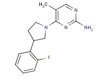 4-[3-(2-fluorophenyl)pyrrolidin-1-yl]-5-methylpyrimidin-2-amine