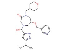4-[(3-isopropyl-1H-pyrazol-5-yl)carbonyl]-6-(3-pyridinylmethoxy)-1-(tetrahydro-2H-pyran-4-ylmethyl)-1,4-diazepan-2-one