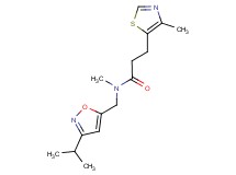 N-[(3-isopropylisoxazol-5-yl)methyl]-N-methyl-3-(4-methyl-1,3-thiazol-5-yl)propanamide