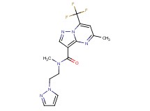 N,5-dimethyl-N-[2-(1H-pyrazol-1-yl)ethyl]-7-(trifluoromethyl)pyrazolo[1,5-a]pyrimidine-3-carboxamide