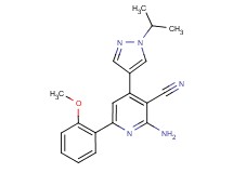 2-amino-4-(1-isopropyl-1H-pyrazol-4-yl)-6-(2-methoxyphenyl)nicotinonitrile