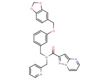 N-[3-(1,3-benzodioxol-5-ylmethoxy)benzyl]-N-(2-pyridinylmethyl)pyrazolo[1,5-a]pyrimidine-2-carboxamide