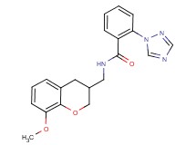 N-[(8-methoxy-3,4-dihydro-2H-chromen-3-yl)methyl]-2-(1H-1,2,4-triazol-1-yl)benzamide