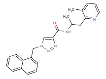 N-[1-methyl-2-(3-methyl-2-pyridinyl)ethyl]-1-(1-naphthylmethyl)-1H-1,2,3-triazole-4-carboxamide