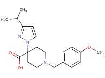 4-(3-isopropyl-1H-pyrazol-1-yl)-1-(4-methoxybenzyl)piperidine-4-carboxylic acid