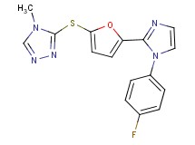 3-({5-[1-(4-fluorophenyl)-1H-imidazol-2-yl]-2-furyl}thio)-4-methyl-4H-1,2,4-triazole