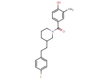 4-({3-[2-(4-fluorophenyl)ethyl]-1-piperidinyl}carbonyl)-2-methylphenol