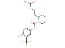 2-[2-(acetylamino)ethyl]-N-[4-fluoro-3-(trifluoromethyl)phenyl]-1-piperidinecarboxamide