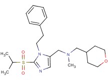 1-[2-(isopropylsulfonyl)-1-(2-phenylethyl)-1H-imidazol-5-yl]-N-methyl-N-(tetrahydro-2H-pyran-4-ylmethyl)methanamine