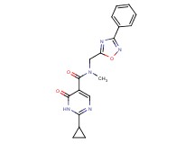 2-cyclopropyl-N-methyl-6-oxo-N-[(3-phenyl-1,2,4-oxadiazol-5-yl)methyl]-1,6-dihydro-5-pyrimidinecarboxamide