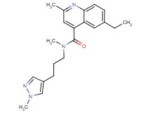 6-ethyl-N,2-dimethyl-N-[3-(1-methyl-1H-pyrazol-4-yl)propyl]-4-quinolinecarboxamide