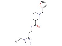 N-[2-(4-ethyl-4H-1,2,4-triazol-3-yl)ethyl]-1-(2-furylmethyl)piperidine-3-carboxamide