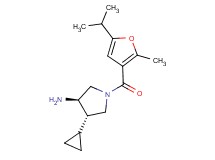 (3R*,4S*)-4-cyclopropyl-1-(5-isopropyl-2-methyl-3-furoyl)pyrrolidin-3-amine